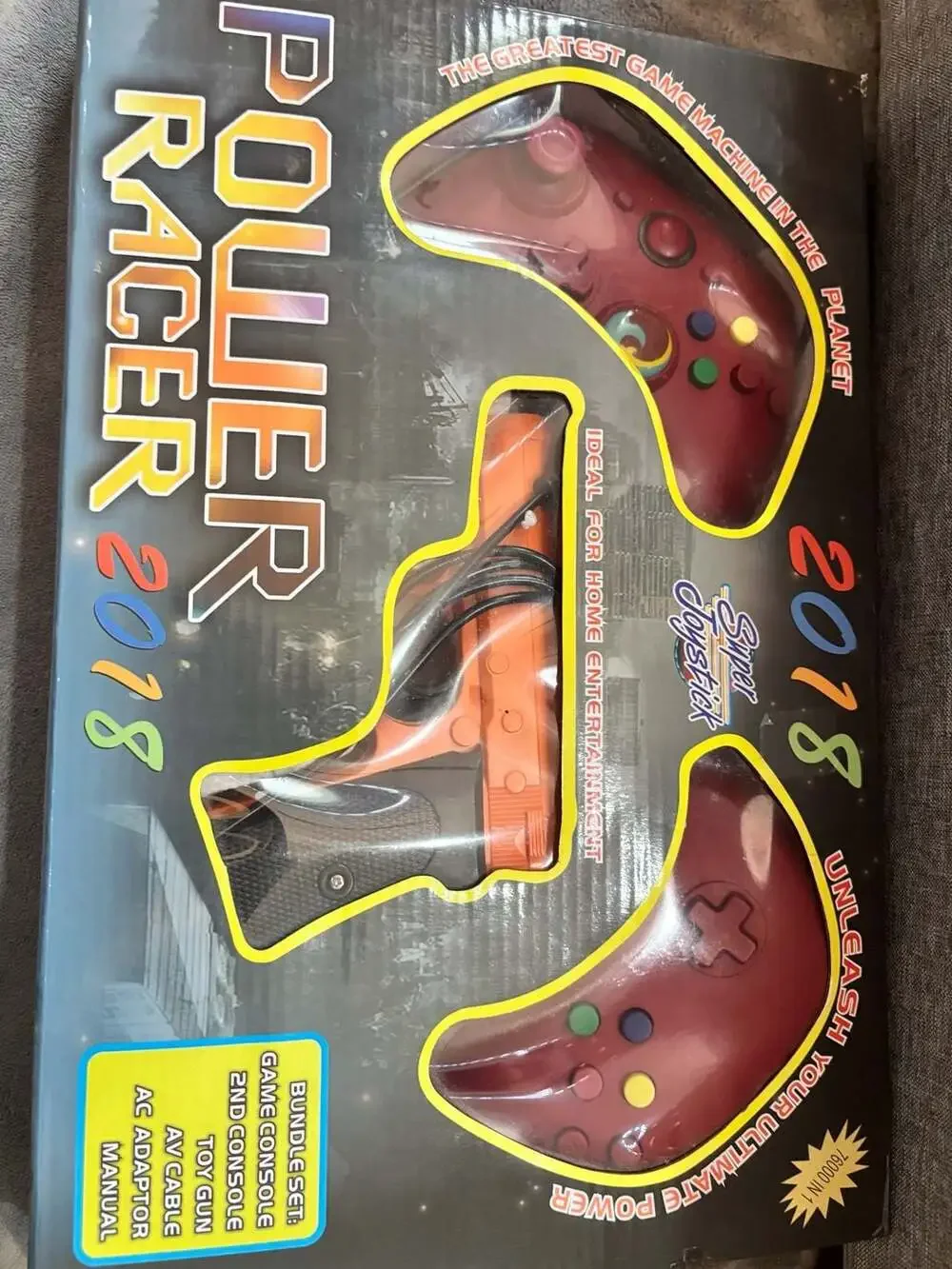 Power Racer 2018 Super Joystick and Power Gun TV Game Console System